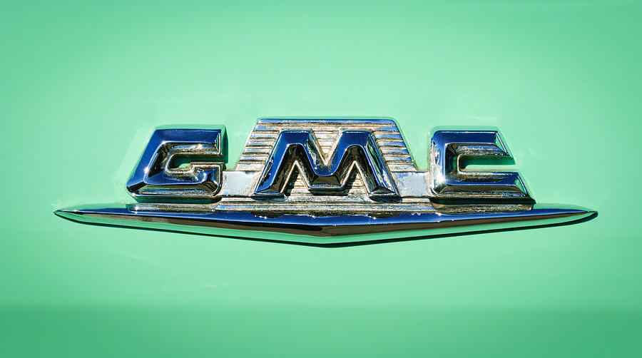 1958 GMC Suburban Emblem Photograph by Jill Reger