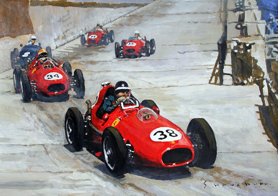 Shell Painting - 1958 Monaco GP  by Yuriy Shevchuk