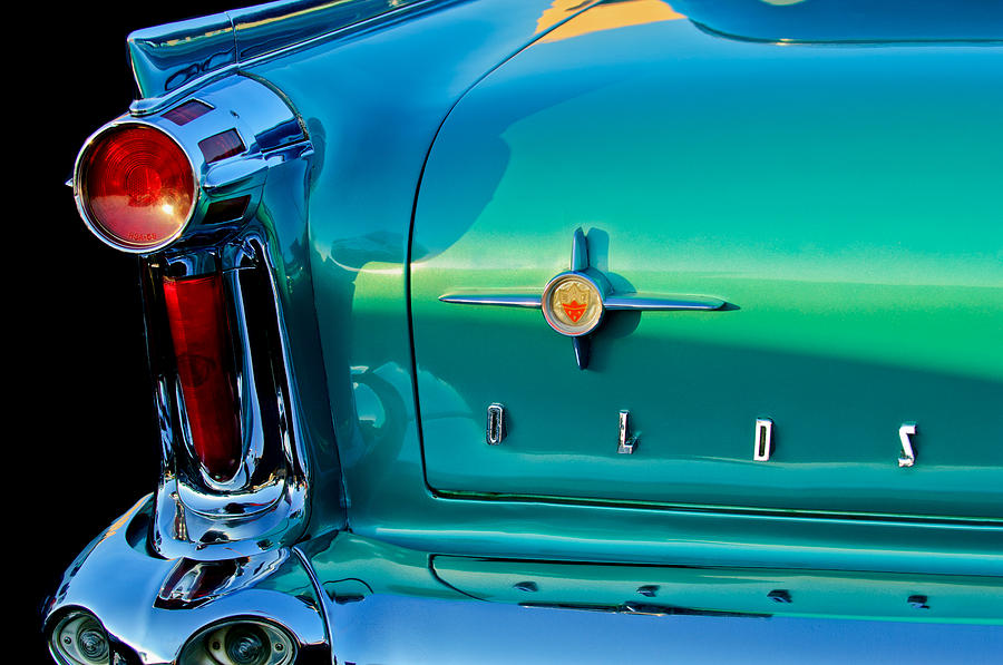 Car Photograph - 1958 Oldsmobile 98 Taillight by Jill Reger
