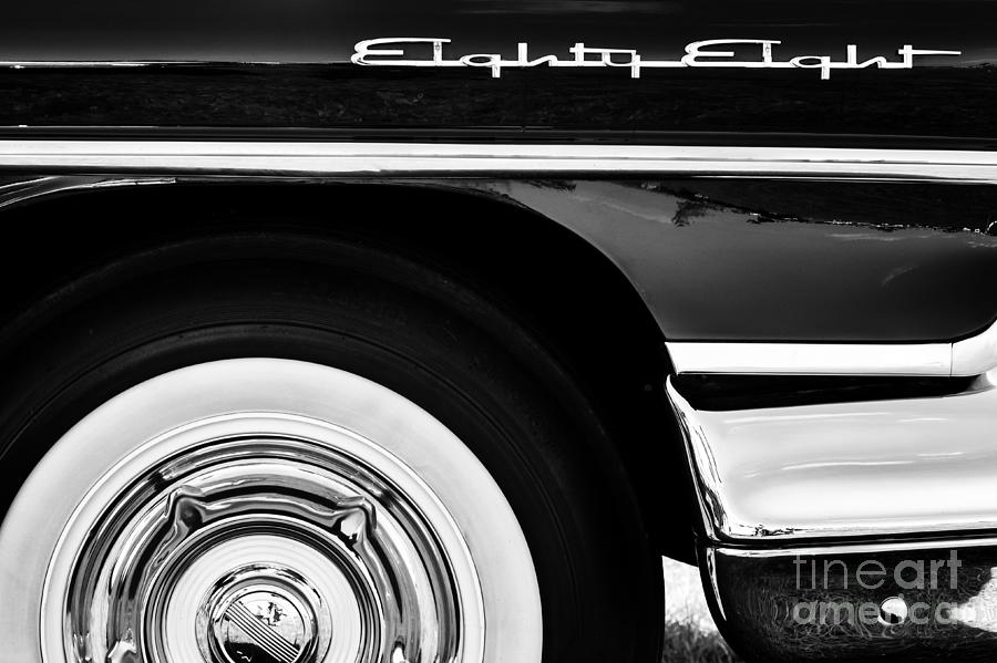 Car Photograph - 1958 Oldsmobile Dynamic 88 Monochrome by Tim Gainey