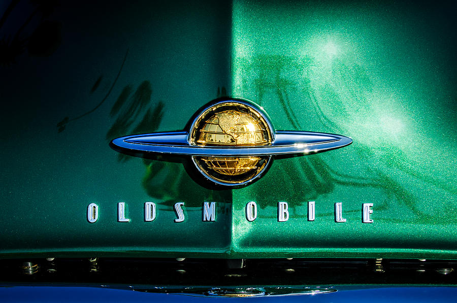 1958 Oldsmobile Grille Emblem -0236c Photograph by Jill Reger