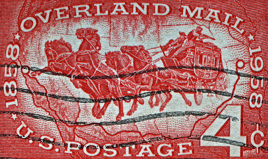 1958 Overland Mail Stamp Photograph by Bill Owen