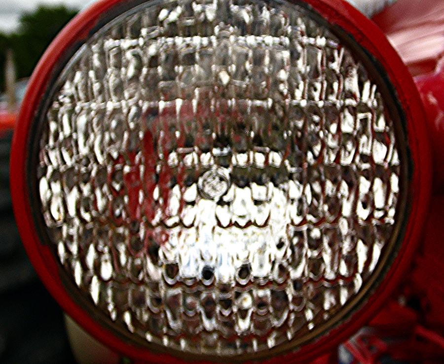 1958 Tractor headlight Photograph by Karl Rose
