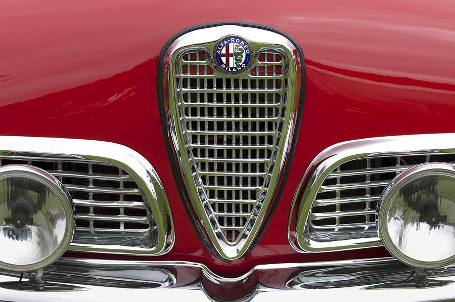 Transportation Photograph - 1959 Alfa Romeo Giulietta Sprint Grille by Jill Reger
