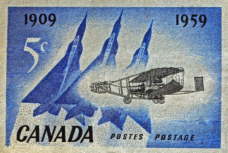 1959 Canada Silver Dart Stamp Photograph by Bill Owen