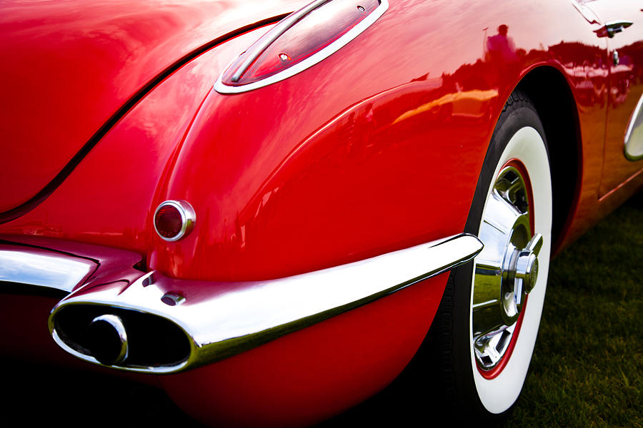 1959 Chevy Red Corvette Photograph by David Patterson