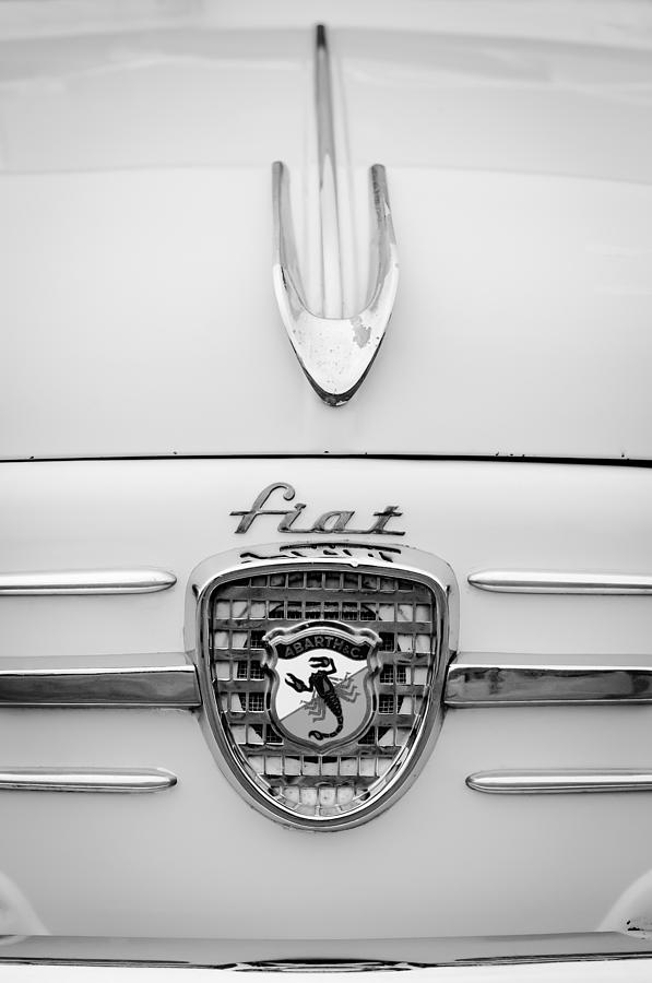 1959 Fiat 600 Derivazione 750 Abarth Hood Ornament - Emblem Photograph by Jill Reger