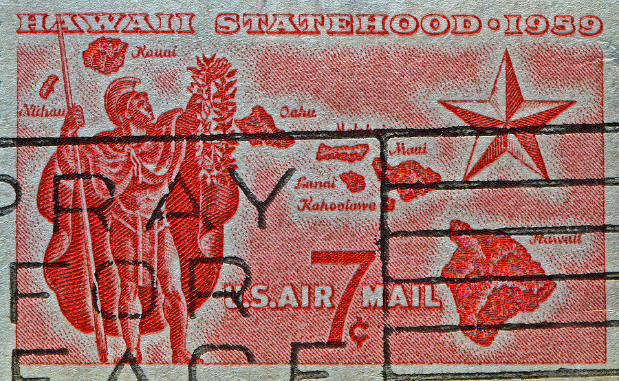 1959 Hawaii Statehood Stamp Photograph by Bill Owen