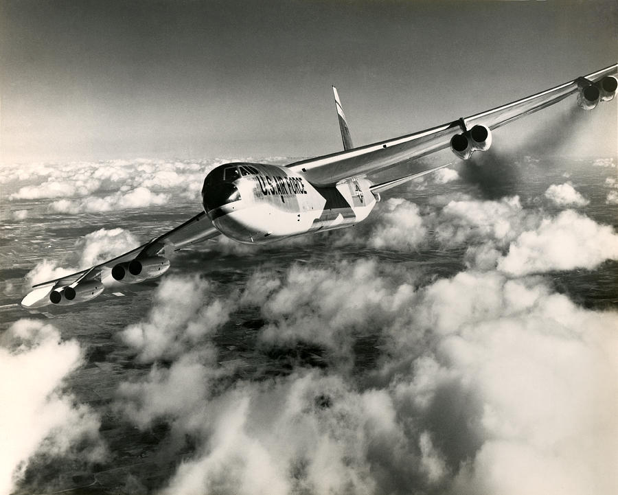 1960 Air Force B-52 in Flight Photograph by Historic Image