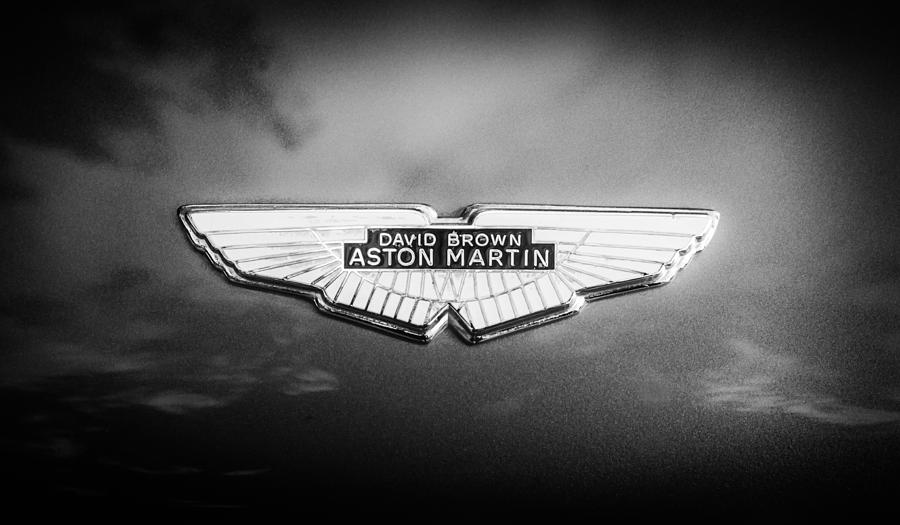 1960 Aston Martin DB-4 Series II Emblem -0435bw Photograph by Jill Reger