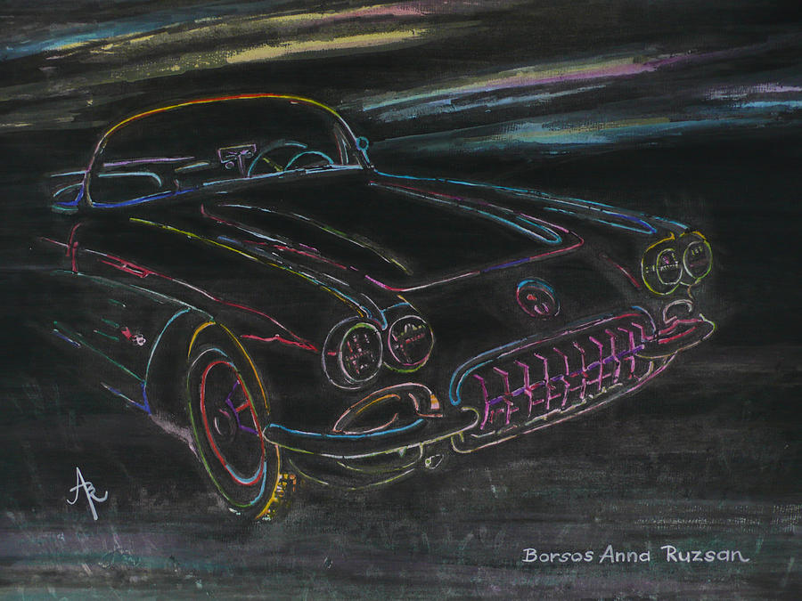 1960 Chevrolet Corvette C1 Painting by Anna Ruzsan
