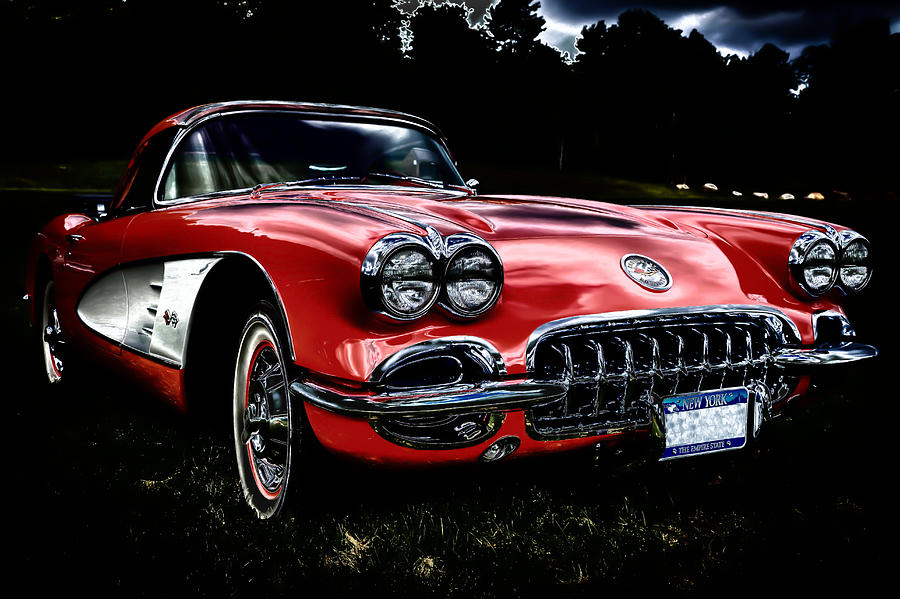 Transportation Photograph - 1960 Chevrolet Corvette - Night Rider by David Patterson
