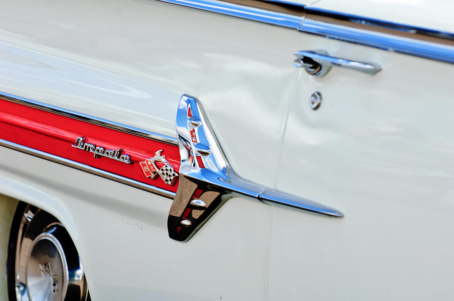 Car Photograph - 1960 Chevrolet Impala Emblem by Jill Reger