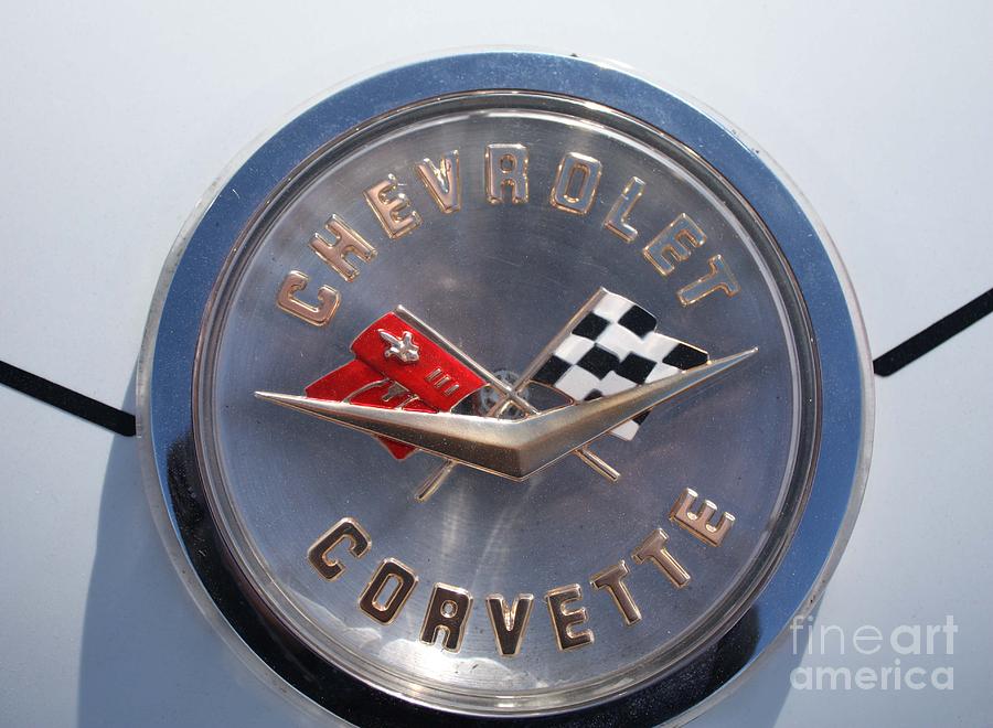 1960 Chevy Corvette Emblem Photograph by John Telfer