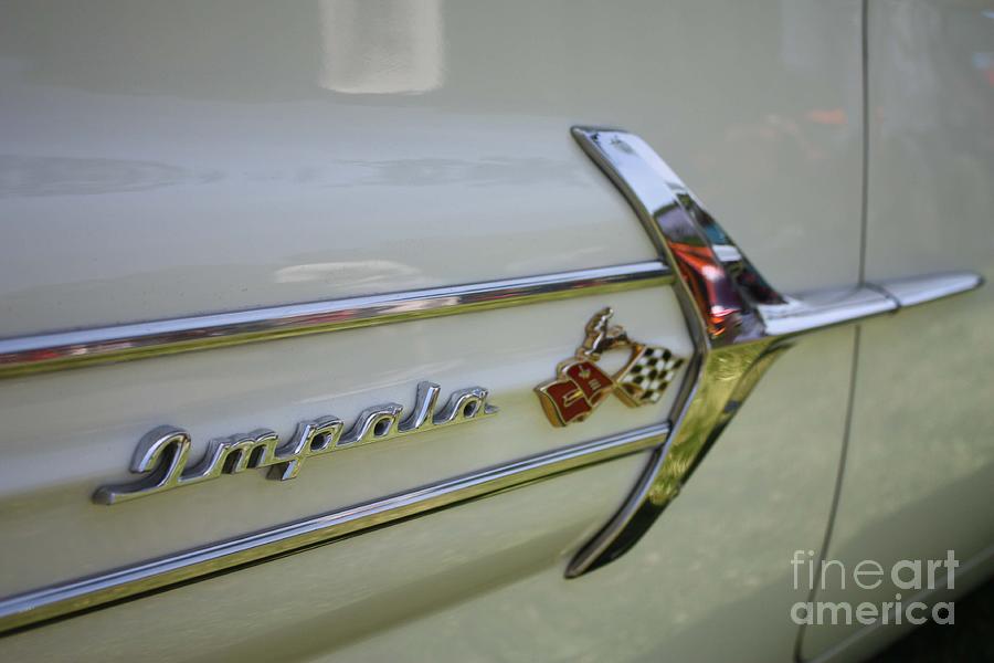 1960 Chevy Impala Emblem and Logo Photograph by John Telfer
