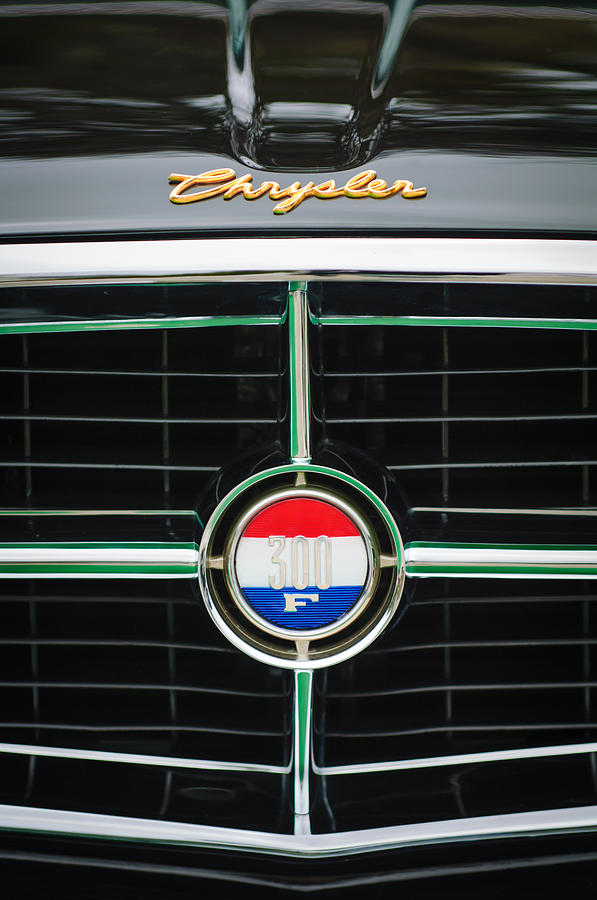 1960 Chrysler 300F Convertible Grille Emblem Photograph by Jill Reger