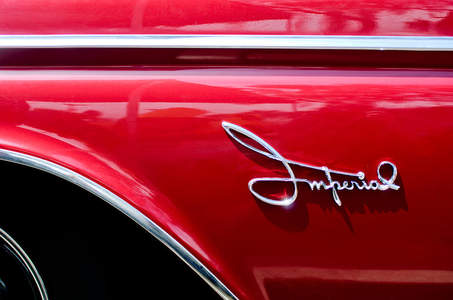 1960 Chrysler Imperial Emblem Photograph by Jill Reger