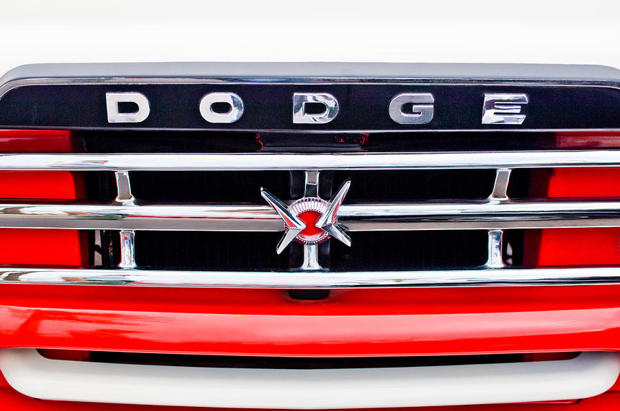 1960 Dodge Truck Grille Emblem Photograph by Jill Reger