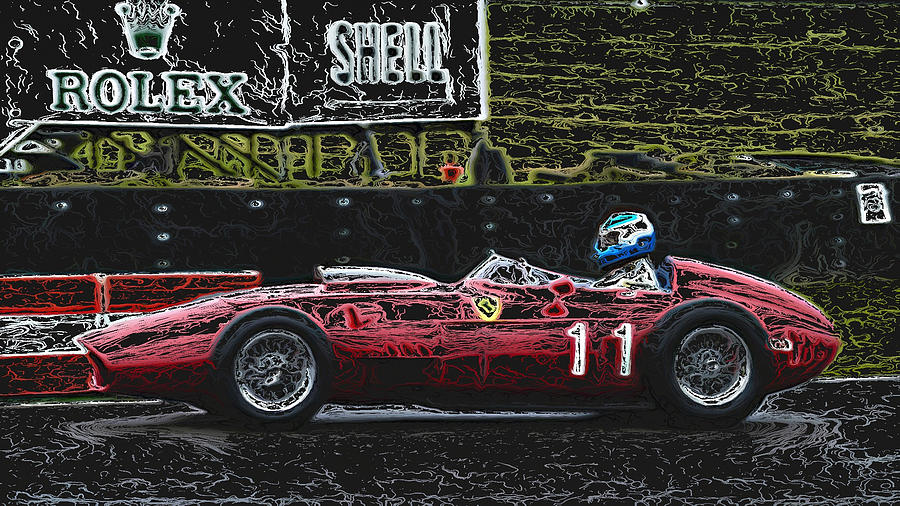 1960 Ferrari 246 Dino Grand Prix Racing Car 2 Photograph by John Colley