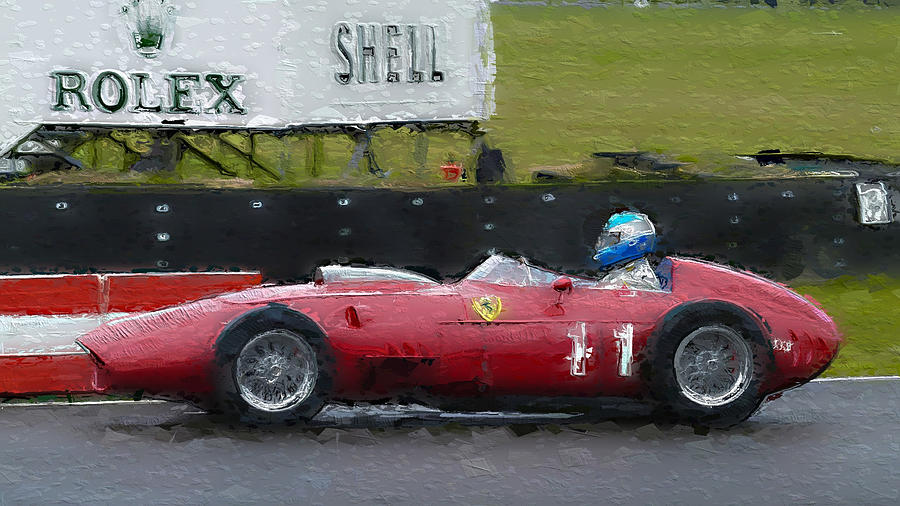 1960 Ferrari 246 Dino Grand Prix Racing Car Photograph by John Colley