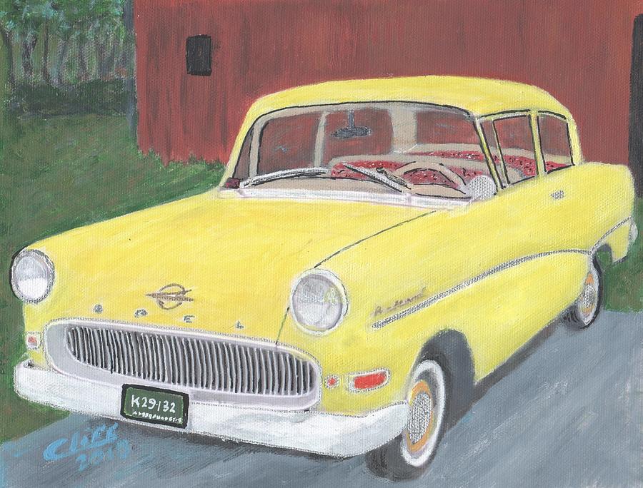 1960 Opel Rekord Painting by Cliff Wilson