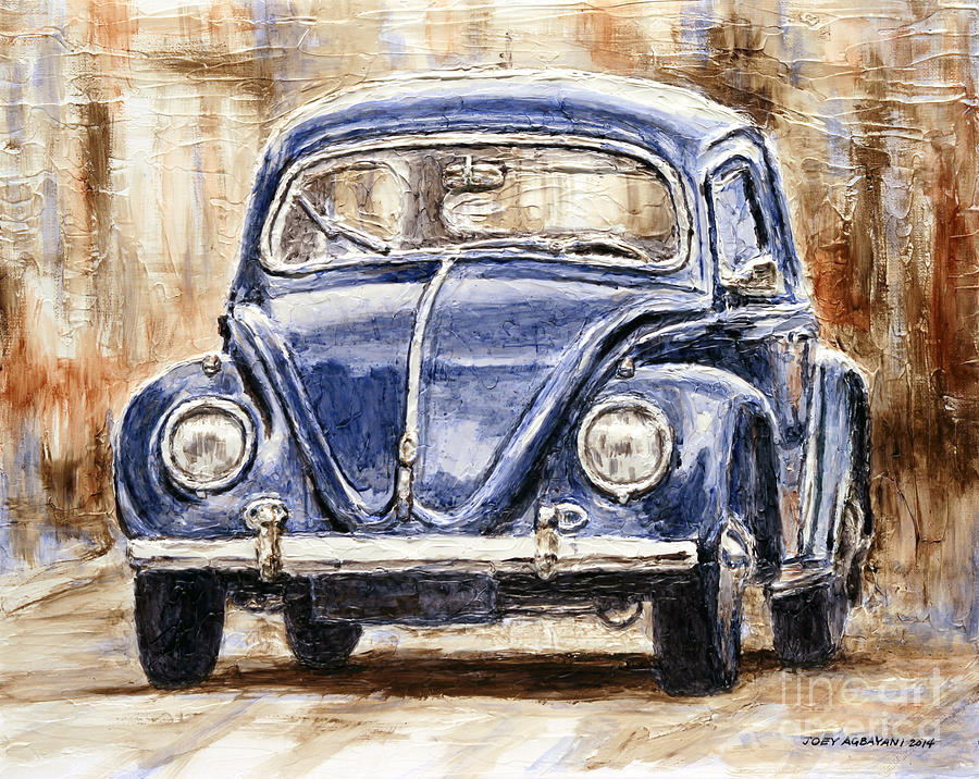 1960 Volkswagen Beetle Painting by Joey Agbayani