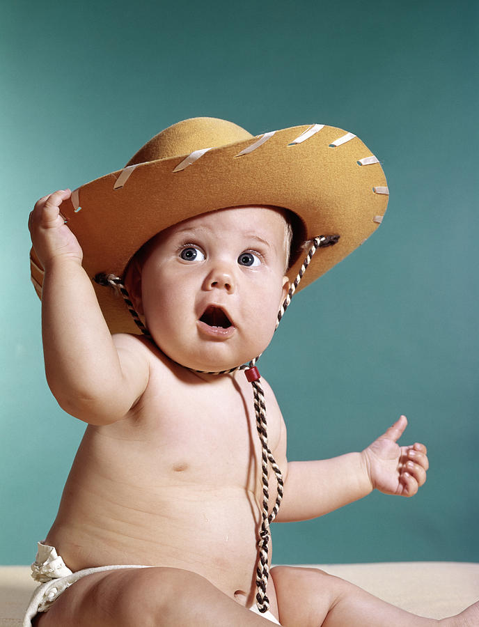 Baby Boy Cowboy Hat Photograph by Vintage - Pixels