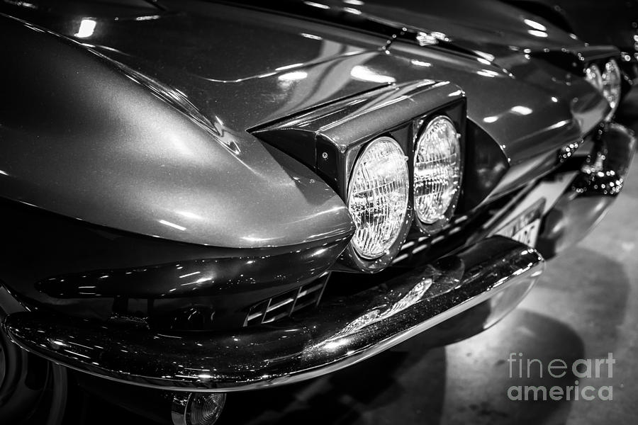 1960s Corvette in Black and White Photograph by Paul Velgos