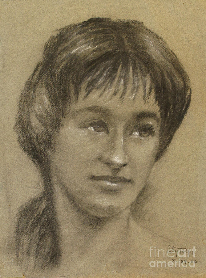 1960s Girl Drawing by Art By Tolpo Collection