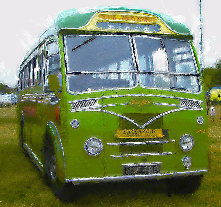 1960s Green Bus 2 Photograph by John Colley