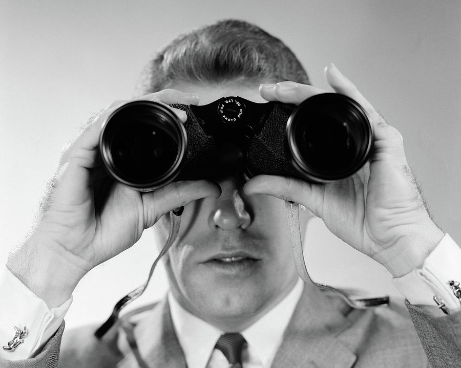 1960s Head-on Close-up Of Man Looking Photograph by Vintage Images ...