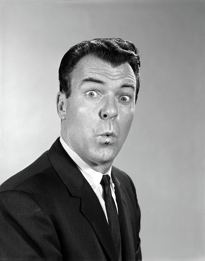 1960s Man Suit Tie Making Funny Face Photograph by Vintage Images ...
