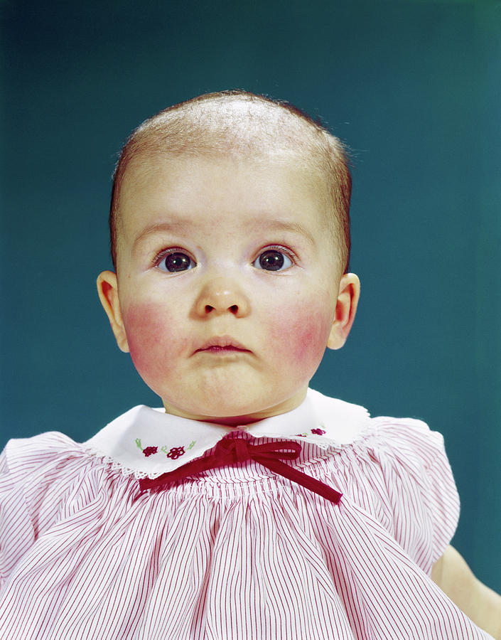 1960s Portrait Baby Girl Silly Facial Photograph by Vintage Images ...