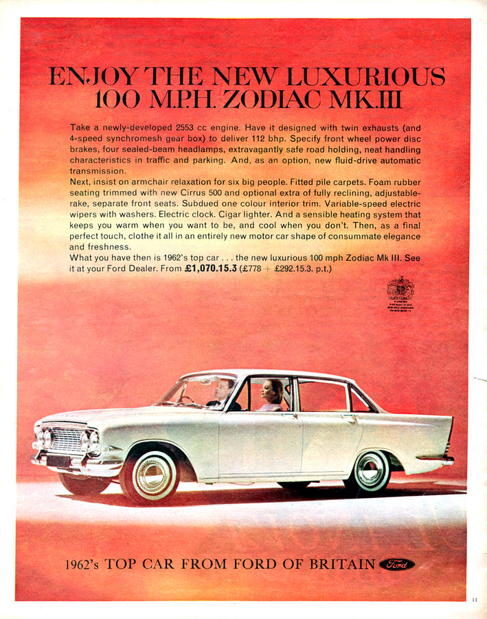 1960s Uk Ford Magazine Advert Photograph by The Advertising Archives ...