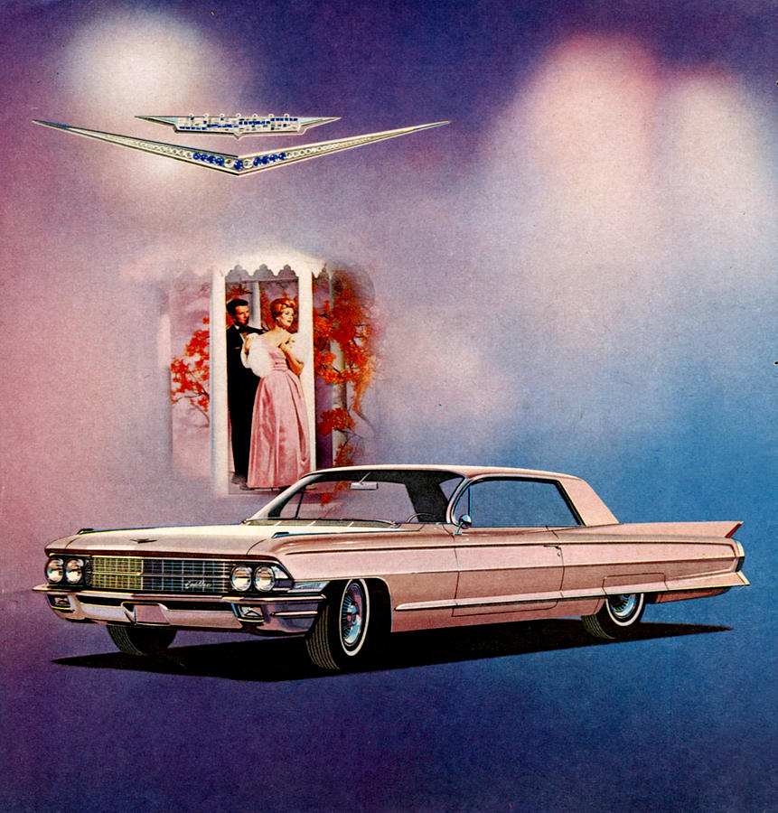 Car Drawing - 1960s Usa Cadillac Magazine Advert by The Advertising Archives