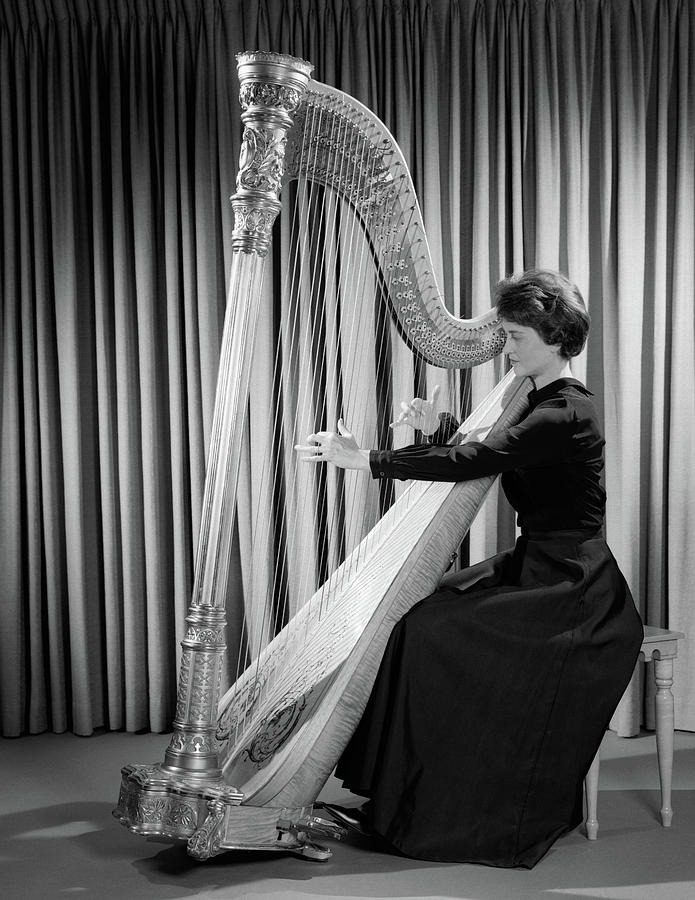 1960s Woman Musician In Formal Dress Photograph By Vintage Images - Pixels