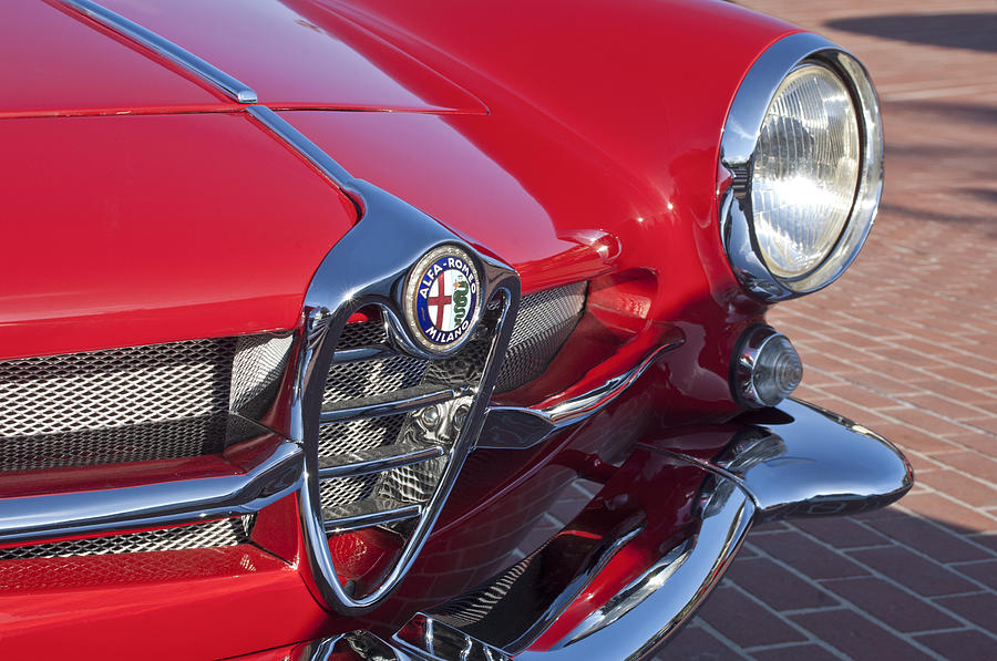 1961 Alfa Romeo Giulietta Sprint Speciale Grille Emblem Photograph by Jill Reger