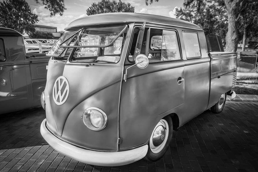 1961 Volkswagen Truck VW Painted BW      Photograph by Rich Franco