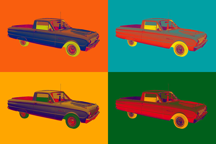 1962 Ford Falcon Pickup Truck Pop Art Photograph by Keith Webber Jr