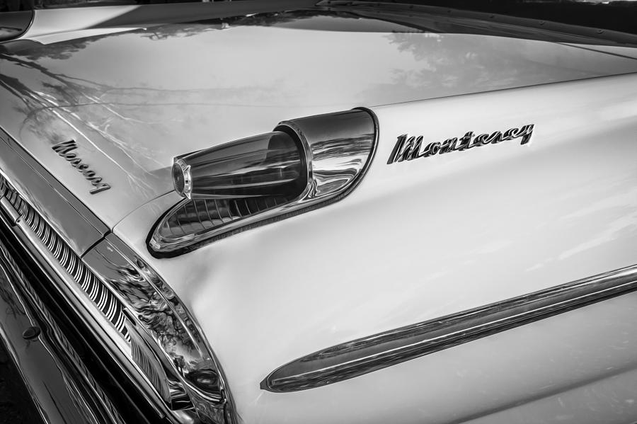 Vintage Photograph - 1962 Mercury Monterey Convertible  BW by Rich Franco
