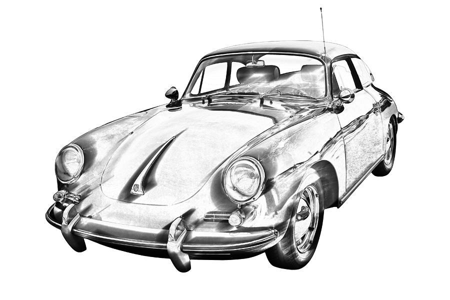 1962  Porsche 356 E Illustration Photograph by Keith Webber Jr