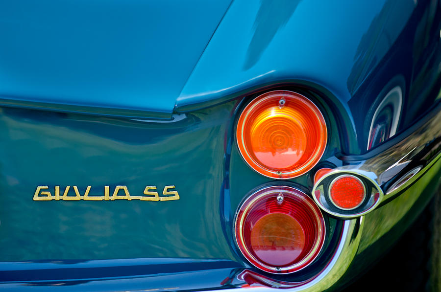 1963 Alfa Romeo Giulia Sprint Special SS Taillight Emblem Photograph by Jill Reger