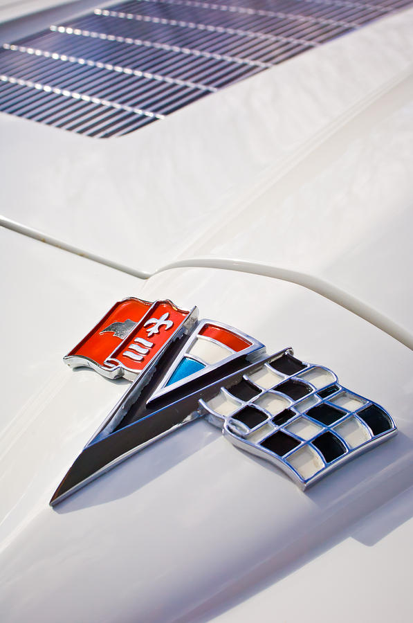 1963 Chevrolet Corvette Split Window Emblem -138c Photograph by Jill Reger