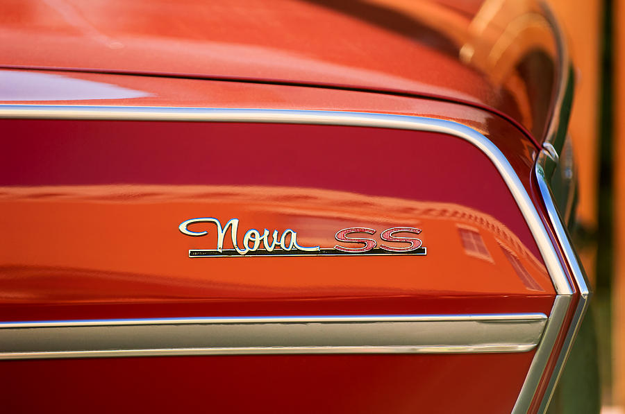 1963 Chevrolet Nova SS Rear Emblem Photograph by Jill Reger