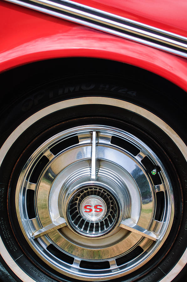 1963 Chevrolet SS Convertible Wheel Emblem Photograph by Jill Reger