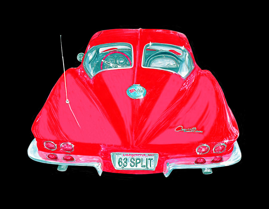 1963 Corvette Split Window Coupe Painting by Jack Pumphrey