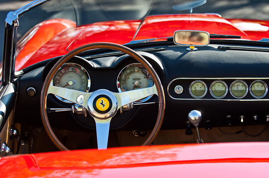 1963 Ferrari Steering Wheel -0274c Photograph by Jill Reger