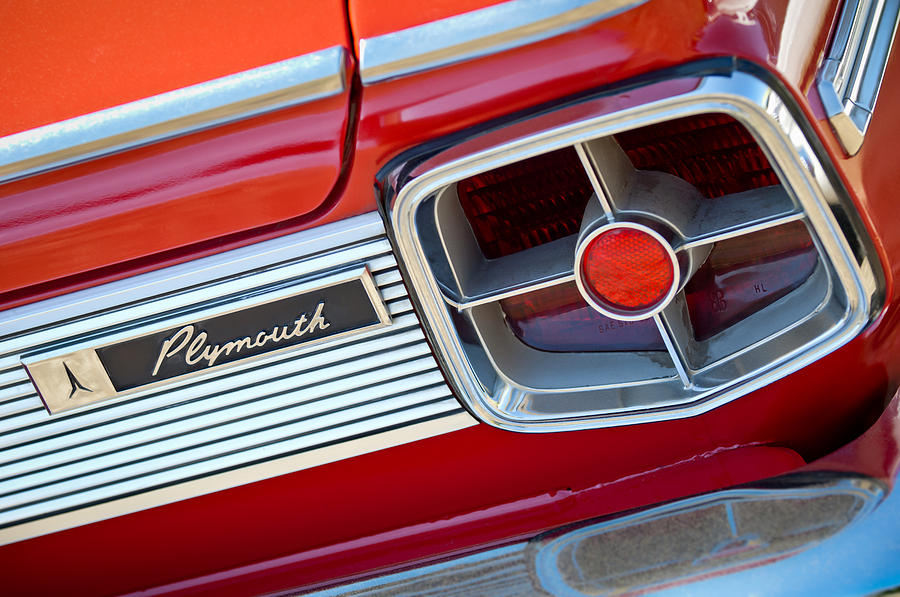 1963 Plymouth Fury Taillight Emblem -3321c Photograph by Jill Reger