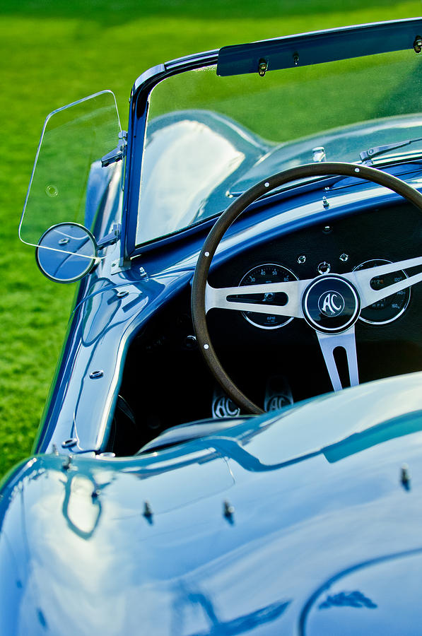 1964 AC Shelby Cobra 289 Steering Wheel Emblem Photograph by Jill Reger