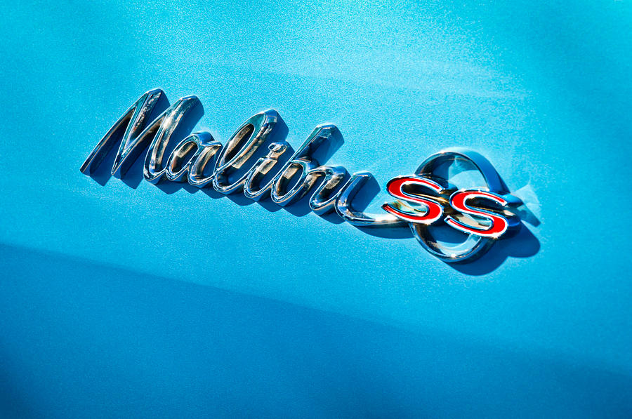 Car Photograph - 1964 Chevrolet Malibu SS Emblem by Jill Reger